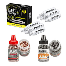 Produktbild zu Zubeh�rset 4,5 mm BB f�r CO2 Luftdruckwaffen mit 3000 Stahlr ...