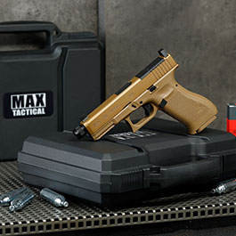 Kleinbild 1 Glock 19X MOS CO2 Luftpistole Kal. 4,5mm BB Metallschlitten Blowback coyote inkl. Adapterplatten