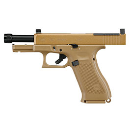 Kleinbild 4 Glock 19X MOS CO2 Luftpistole Kal. 4,5mm BB Metallschlitten Blowback coyote inkl. Adapterplatten