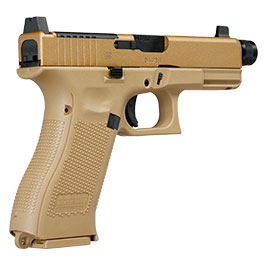 Kleinbild 6 Glock 19X MOS CO2 Luftpistole Kal. 4,5mm BB Metallschlitten Blowback coyote inkl. Adapterplatten