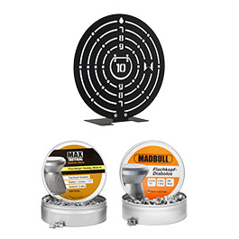 Kleinbild 11 SET H�mmerli Black Force 400 Luftgewehr 4,5 mm Diabolo mit Zielfernrohr 4x32, Target Ziel & 1000 Diabolos