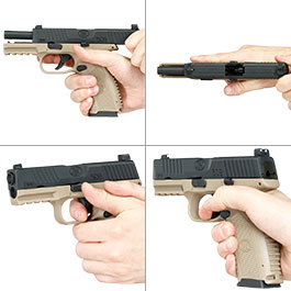 Kleinbild 8 Cybergun FN Herstal FN 509 CO2 Luftpistole Kal. 4,5mm BB mit Metallschlitten Blowback Dual Tone