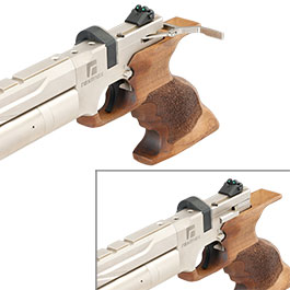 Kleinbild 11 Reximex RPA PCP Pressluftpistole Kal. 4,5 mm Diabolo mit Holzgriff silber inkl. 3 x Magazin / Tasche
