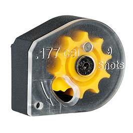 Produktbild zu Reximex Trommelmagazin 9 Schuss 4,5 mm Diabolo schwarz f. Re ...