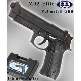 Ersatzteilset Double Bell M92 Elite Vollmetall GBB 6mm BB schwarz inkl. Pistolenkoffer