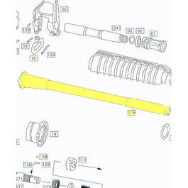 Wei-ETech M4 Part #106 Outer Barrel Rear Section