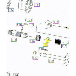 Wei-ETech M4 Part #115 Hop-Up Assembly Part D