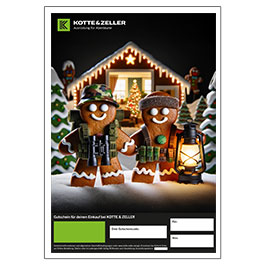 Geschenkgutschein zum Ausdrucken Weihnachtsmotiv Abenteuer Lebkuchenmnner