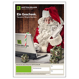 Geschenkgutschein zum Ausdrucken Weihnachtsmotiv 