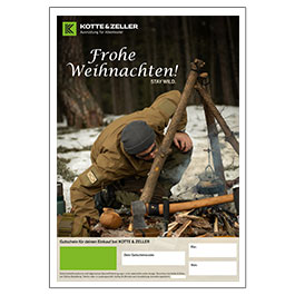 Geschenkgutschein zum Ausdrucken Weihnachtsmotiv Outdoor