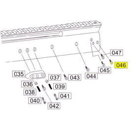 Wei-ETech SOCOM Part #046 Metal Body End Plate Screw A (2x)