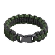 Survival Paracord Bracelet schwarz / oliv