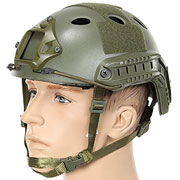 Nuprol FAST Railed Airsoft Helm mit NVG Mount oliv