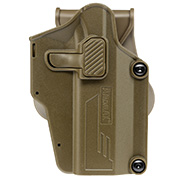 Amomax Per-Fit Universal Tactical Holster Polymer Paddle - passend fr ber 80 Pistolen Rechts Flat Dark Earth