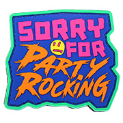 Mil-Spec Monkey 3D Rubber Patch Sorry For Party Rocking blau