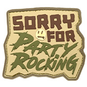 Mil-Spec Monkey 3D Rubber Patch Sorry For Party Rocking multicam
