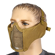 Nuprol Mesh Mask V5 Gittermaske Lower Face Shield mit Ohrabdeckung tan