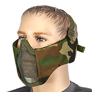 Nuprol Mesh Mask V5 Gittermaske Lower Face Shield mit Ohrabdeckung Woodland