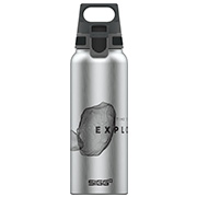 SIGG Alutrinkflasche WMB Traveller Pathfinder 1 Liter Einhandverschluss silber