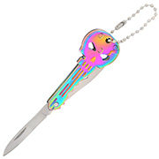 Schlsselanhnger Skull mit Messer und Flaschenffner rainbow