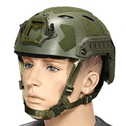 Nuprol Airsoft Helm FAST Railed SF Air mit NVG Mount oliv