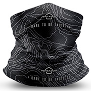 Pentagon Multifunktionstuch Skiron Topographic Map schwarz