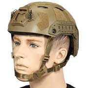 Nuprol FAST Railed SF Air Airsoft Helm mit NVG Mount tan