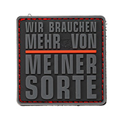 JTG 3D Rubber Patch mit Klettflche Wir brauchen mehr von meiner Sorte schwarz/rot
