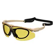 Nuprol Battle Pro Protective Airsoft Schutzbrille inkl. Brillentrgereinsatz tan / gelb