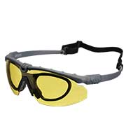 Nuprol Battle Pro Protective Airsoft Schutzbrille inkl. Brillentrgereinsatz grau / gelb