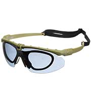 Nuprol Battle Pro Protective Airsoft Schutzbrille inkl. Brillentrgereinsatz oliv / rauch