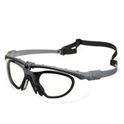 Nuprol Battle Pro Protective Airsoft Schutzbrille inkl. Brillentrgereinsatz grau / klar