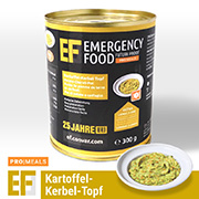 Emergency Food Pro Meals Notration Kartoffel-Kerbel-Topf 300g Dose 3 Portionen