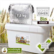 Getreidespeicher Bio Roggen 7,5 kg im Eimer Notvorrat