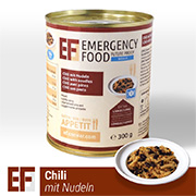Emergency Food Meals Notration Chili mit Nudeln 300g Dose 2 Portionen