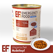 Emergency Food Meals Notration Ungarischer Nudeltopf mit Rindfleisch 300g Dose 2 Portionen