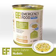 Emergency Food Meals Notration Huhn Sahne Nudeln mit Spinat 300g Dose 2 Portionen