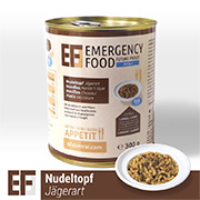 Emergency Food Meals Notration Nudeltopf Jgerart mit Rindfleisch und Pilzen 300g Dose 2 Portionen