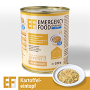 Emergency Food Meals Notration Kartoffeleintopf mit Rind und Bohnen 320g Dose 2 Portionen