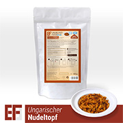 Emergency Food Meals Notration Ungarischer Nudeltopf mit Rindfleisch 150g Beutel 1 Portionen