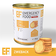 Emergency Food Basic Notration Zwieback 70g Dose 7 Scheiben