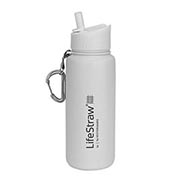 LifeStraw Go Stainless Steel Trinkflasche mit Wasserfilter vakuumisoliert 700 ml wei - fr Survival, Outdoor...