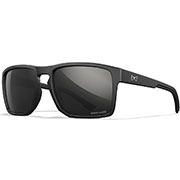 Wiley X Sonnebrille Founder Captivate matt schwarz Glser schwarz verspiegelt und polarisiert inkl. Seitenschutz