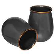 Barebones Becher Set Emaille 2 Stck dunkelgrau