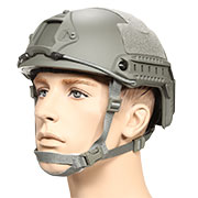 nHelmet Airsoft Helm FAST Standard Railed mit NVG Mount Foliage Green