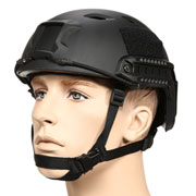 nHelmet Airsoft Helm FAST BJ Standard Railed mit NVG Mount schwarz