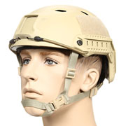 nHelmet Airsoft Helm FAST BJ Standard Railed mit NVG Mount Dark Earth
