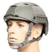 nHelmet Airsoft Helm FAST BJ Standard Railed mit NVG Mount Foliage Green