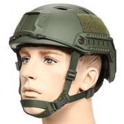 nHelmet FAST BJ Standard Railed Airsoft Helm mit NVG Mount oliv