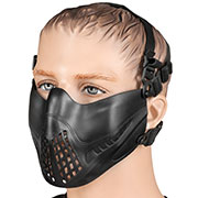 WoSport Pilot TPU-Verbundkunststoff Airsoft-Halbmaske 600 FPS schwarz
